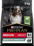Pro Plan Medium Adult Sensitive Digestion, Hundefutter Trocken, Reich an Lamm, 1Er Pack (1 X 3 Kg)
