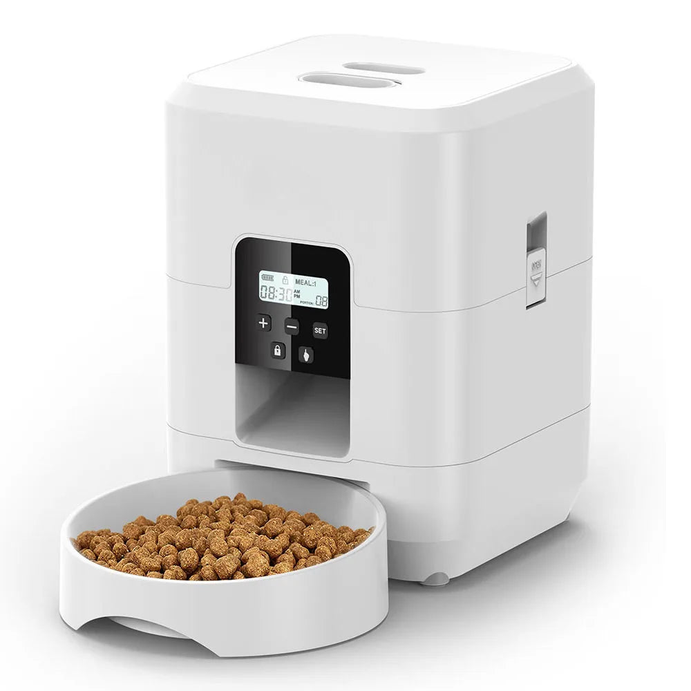 Automatic Smart Pet Feeder for Cats and Dogs with Timed Dispensing and Slow Feeding Features