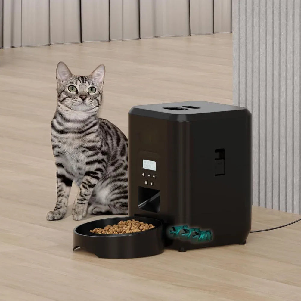 Automatic Smart Pet Feeder for Cats and Dogs with Timed Dispensing and Slow Feeding Features