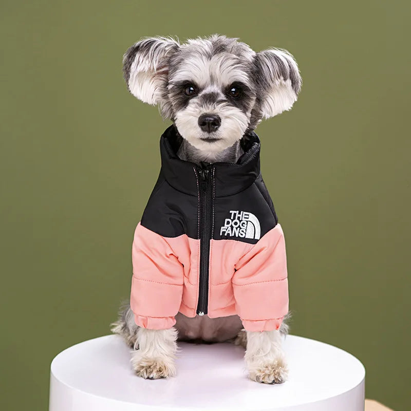 The Dog Face Winter Pet Dog down Jacket Clothes for Small Medium Dogs Warm Thick White Duck down Vest French Bulldog Puppy Coat