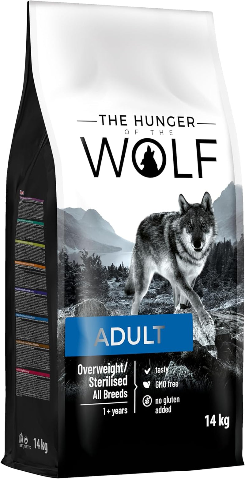 The Hunger of the Wolf Hundefutter Für Ausgewachsene Übergewichtige Oder Sterilisierte Hunde Aller Rassen, Trockenfutter Mit Huhn Light Formula - 14 Kg