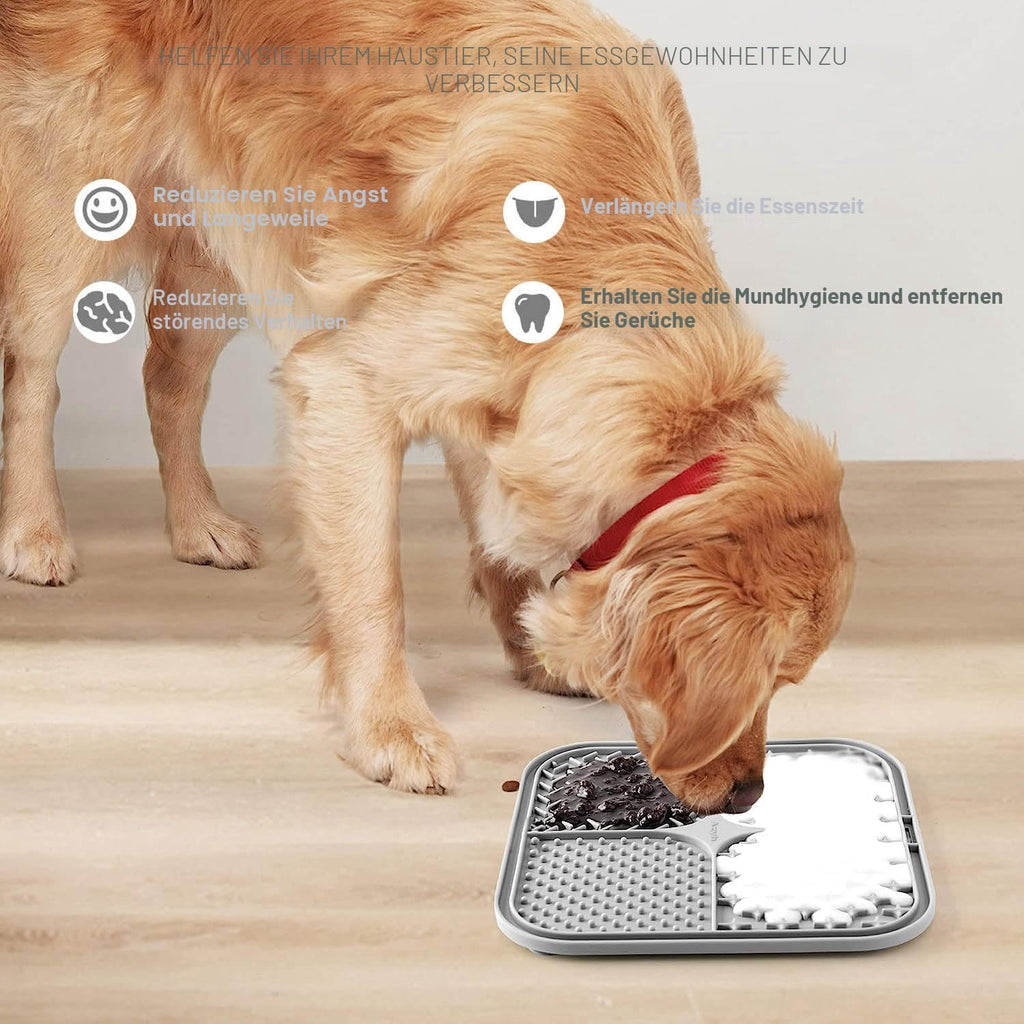 Leckmatte Für Hunde Und Katzen Mit Saugnäpfen, Langsames Füttern, Lecken Für Angstzustände, Hundespielzeug, Fütterungsmatte Für Butter, Joghurt, Erdnuss, Haustier-Badetrainingsmatte, 20 * 20Cm