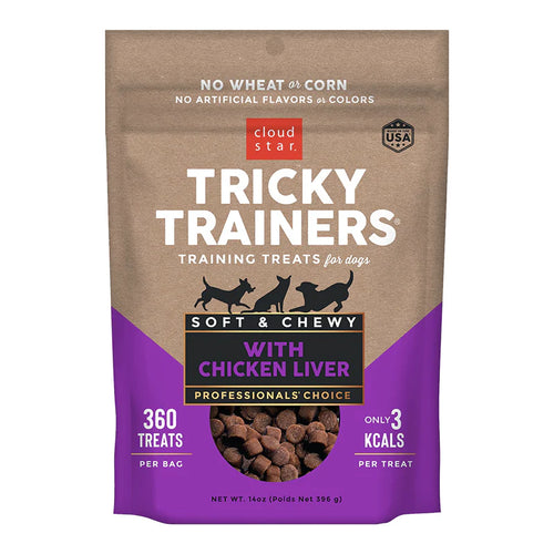 Chewy Tricky Trainers Liver Flavor Dog Treats; 14Oz. Bag