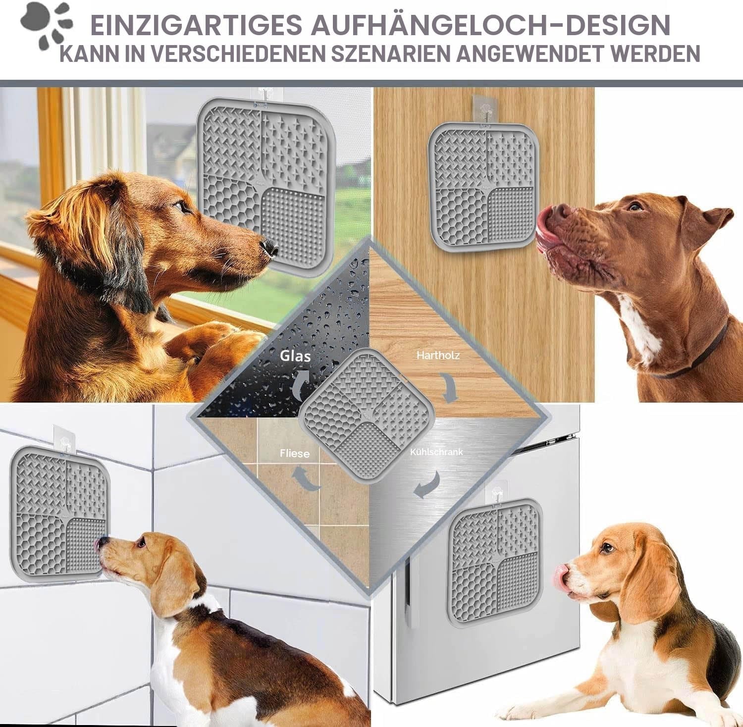 Leckmatte Für Hunde Und Katzen Mit Saugnäpfen, Langsames Füttern, Lecken Für Angstzustände, Hundespielzeug, Fütterungsmatte Für Butter, Joghurt, Erdnuss, Haustier-Badetrainingsmatte, 20 * 20Cm