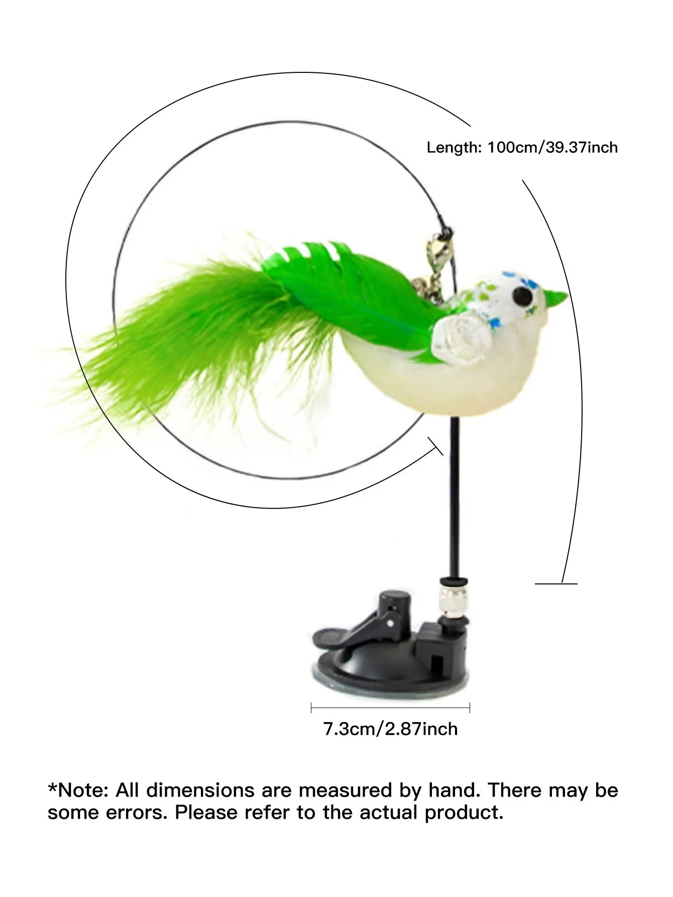 1Pcs Cat Interactive Toy Simulate Bird Interactive Sucker Feather Bell Funny Cat Toys