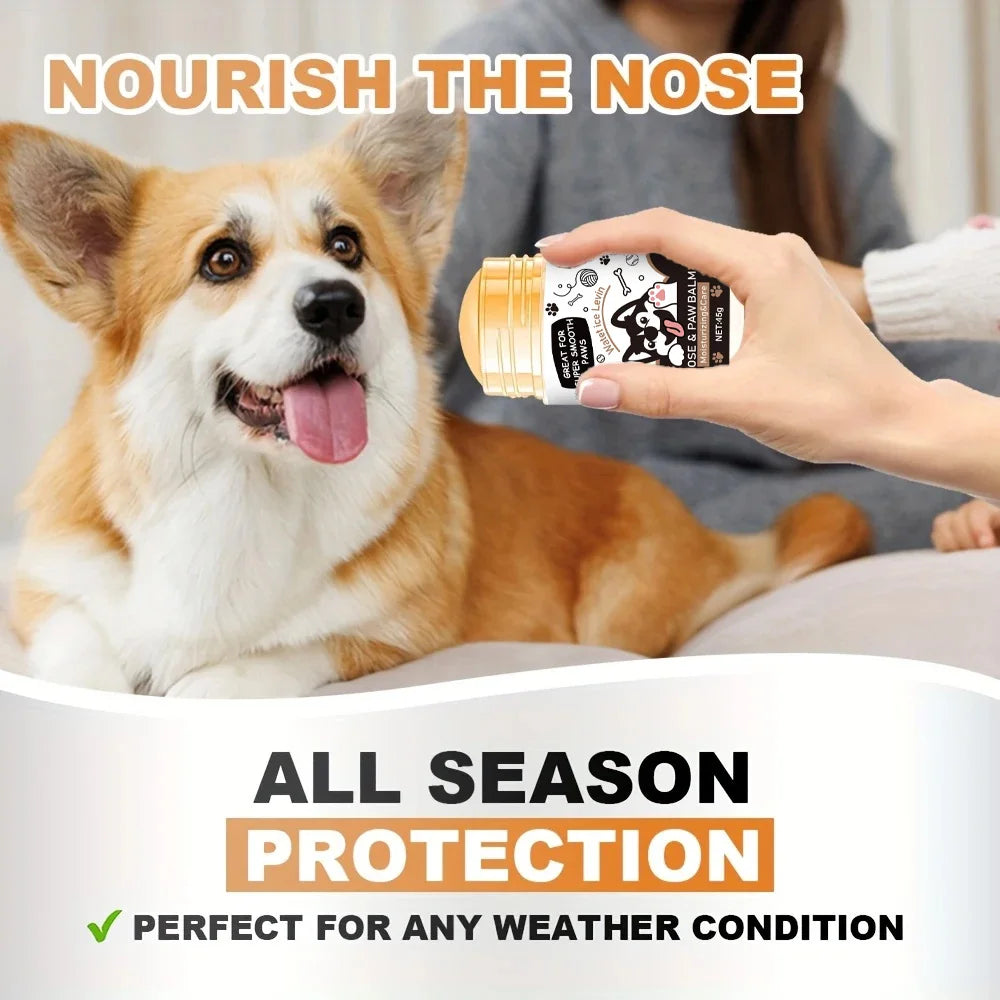 Dog Paw Balm - Lick Safe Snout Soother - Moisturizes, Soothes, and Nourishes Irritated Paw Pads and Nose - Prevents Cracks and Wounds - Dog Paw Balm Contains Wax, Oil, Butter, and Extracts