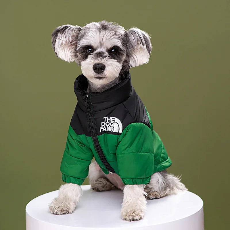 The Dog Face Winter Pet Dog down Jacket Clothes for Small Medium Dogs Warm Thick White Duck down Vest French Bulldog Puppy Coat